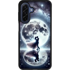 Coque Samsung Galaxy A17 - Silicone rigide noir Valentine 2024 Love under the moon