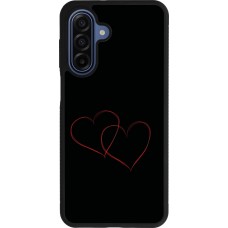 Samsung Galaxy A17 Case Hülle - Silikon schwarz Valentine 2023 attached heart