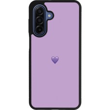 Coque Samsung Galaxy A17 - Silicone rigide noir Valentine 2023 purpule single heart