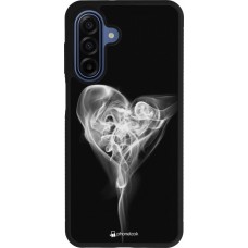 Coque Samsung Galaxy A17 - Silicone rigide noir Valentine 2022 Black Smoke