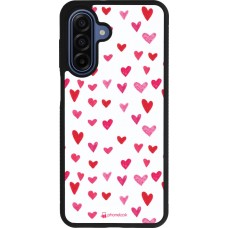 Samsung Galaxy A17 Case Hülle - Silikon schwarz Valentine 2022 Many pink hearts