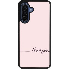 Samsung Galaxy A17 Case Hülle - Silikon schwarz Valentine 2023 i love you writing