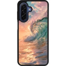 Coque Samsung Galaxy A17 - Silicone rigide noir Wave Sunset