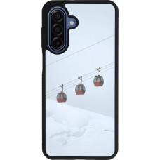 Coque Samsung Galaxy A17 - Silicone rigide noir Winter 22 ski lift