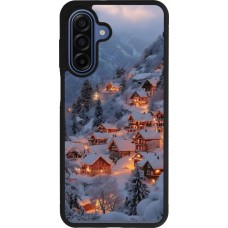 Coque Samsung Galaxy A17 - Silicone rigide noir Winter 25 Winter snowy village