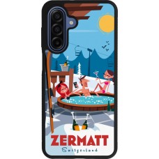 Samsung Galaxy A17 Case Hülle - Silikon schwarz Zermatt Mountain Jacuzzi