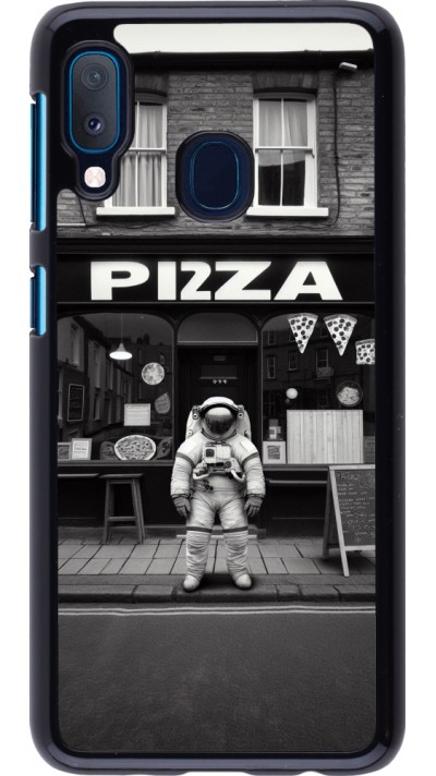 Coque Samsung Galaxy A20e - Astronaute devant une Pizzeria