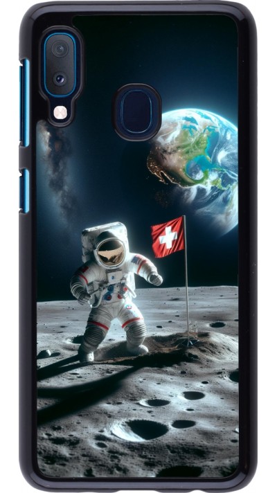 Samsung Galaxy A20e Case Hülle - Astro Schweiz auf dem Mond
