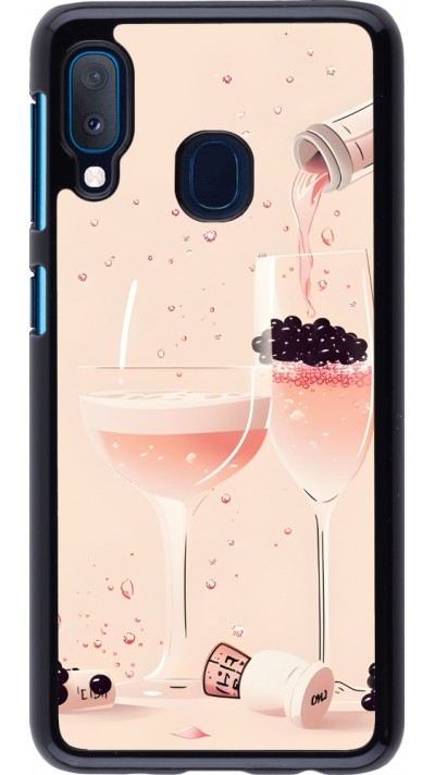 Samsung Galaxy A20e Case Hülle - Champagne Pouring Pink