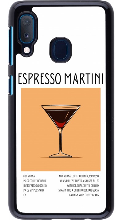 Samsung Galaxy A20e Case Hülle - Cocktail Rezept Espresso Martini