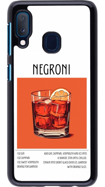 Samsung Galaxy A20e Case Hülle - Cocktail Rezept Negroni