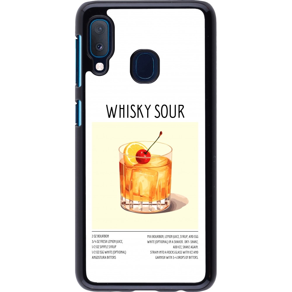 Samsung Galaxy A20e Case Hülle - Cocktail Rezept Whisky Sour