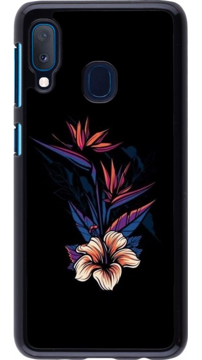 Hülle Samsung Galaxy A20e - Dark Flowers