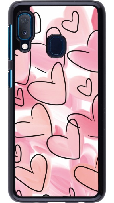 Samsung Galaxy A20e Case Hülle - Easter 2023 pink hearts