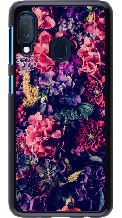 Hülle Samsung Galaxy A20e - Flowers Dark