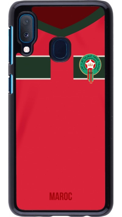 Coque Samsung Galaxy A20e - Maillot de football Maroc 2022 personnalisable