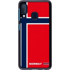 Samsung Galaxy A20e Case Hülle - Norwegen 2026 personalisierbares Fussballtrikot