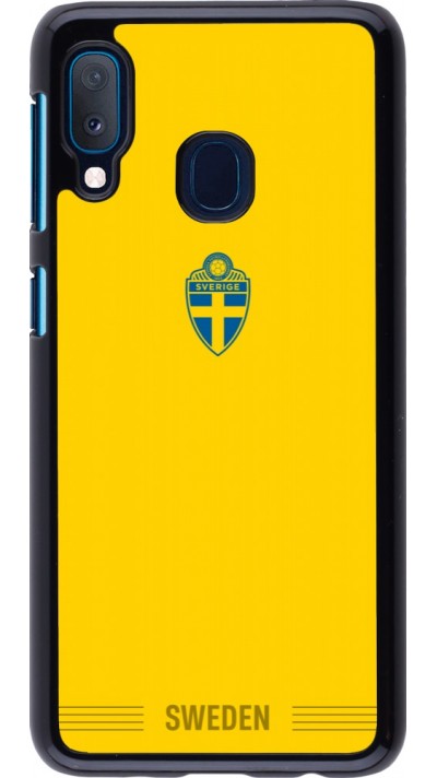 Samsung Galaxy A20e Case Hülle - Schweden 2026 personalisierbares Fussballtrikot