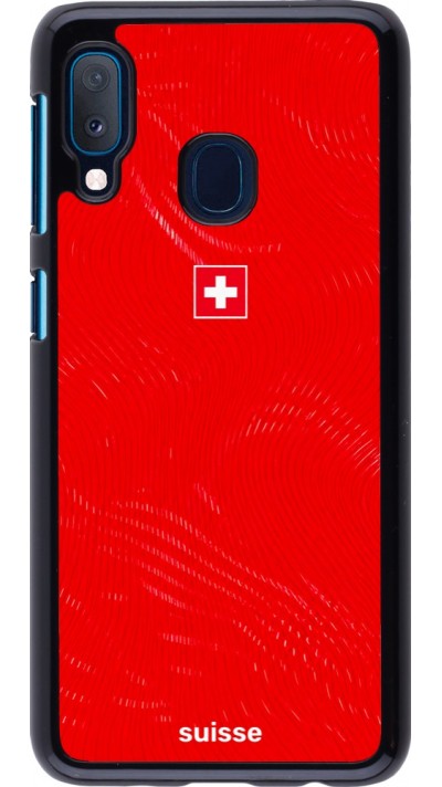 Samsung Galaxy A20e Case Hülle - Schweiz 2026 personalisierbares Fussballtrikot