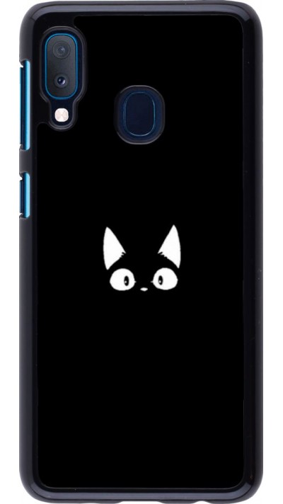 Hülle Samsung Galaxy A20e - Funny cat on black