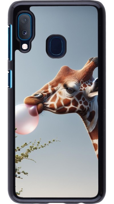 Samsung Galaxy A20e Case Hülle - Giraffe mit Blase