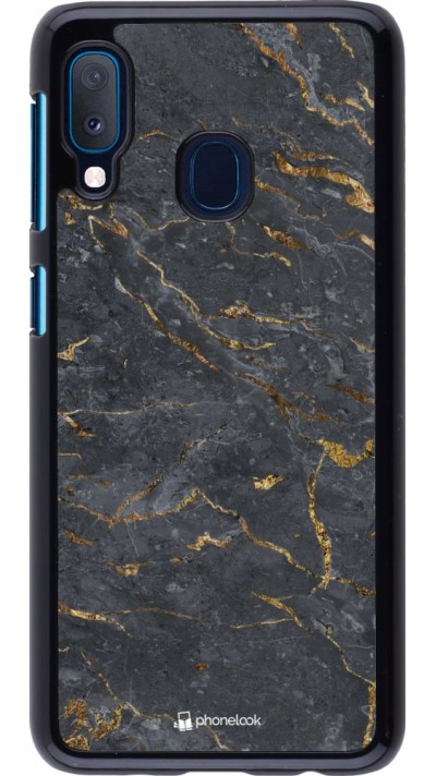 Coque Samsung Galaxy A20e - Grey Gold Marble