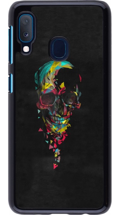 Samsung Galaxy A20e Case Hülle - Halloween 22 colored skull