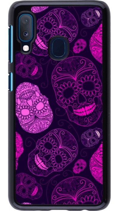 Coque Samsung Galaxy A20e - Halloween 2023 pink skulls