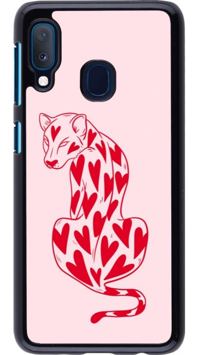 Samsung Galaxy A20e Case Hülle - Leopard with hearts 2026