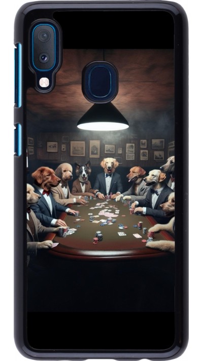 Samsung Galaxy A20e Case Hülle - Die Pokerhunde
