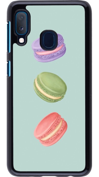 Coque Samsung Galaxy A20e - Macarons on green background
