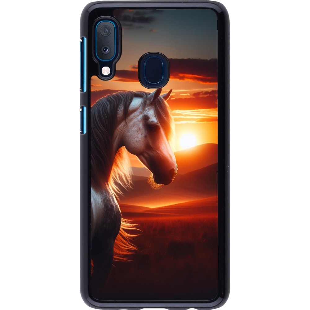 Samsung Galaxy A20e Case Hülle - Majestätischer Sonnenuntergang Pferd
