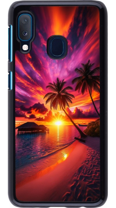 Samsung Galaxy A20e Case Hülle - Malediven Abenddämmerung Glückseligkeit