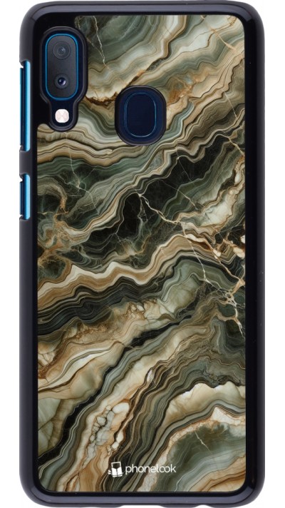 Samsung Galaxy A20e Case Hülle - Oliv Marmor