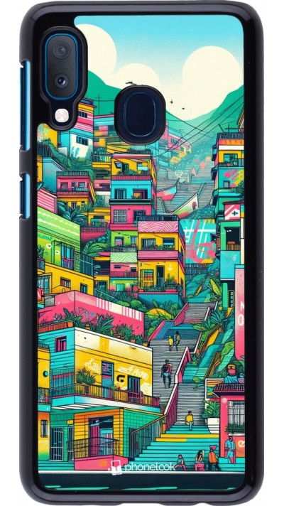 Samsung Galaxy A20e Case Hülle - Medellin Comuna 13 Kunst