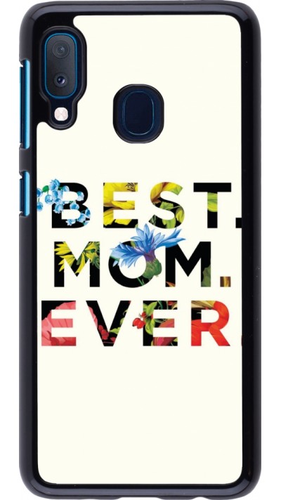 Coque Samsung Galaxy A20e - Mom 2023 best Mom ever flowers