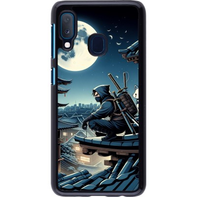 Coque Samsung Galaxy A20e - Ninja sous la lune
