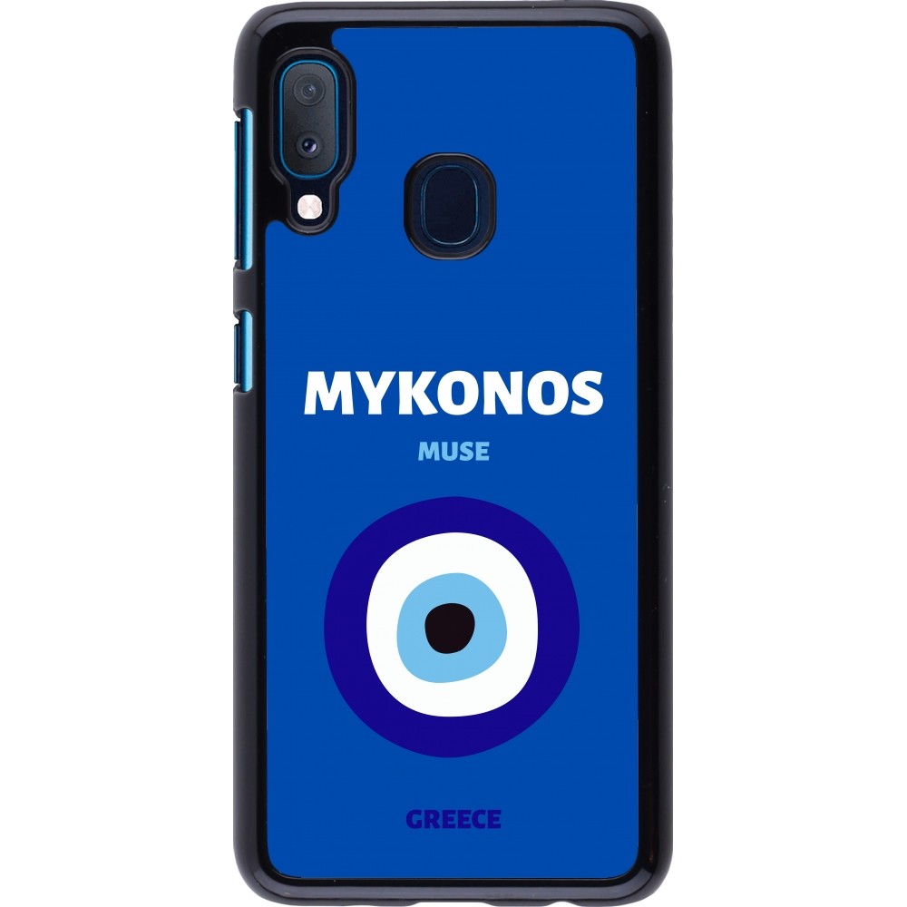 Samsung Galaxy A20e Case Hülle - Pop Summer Destination Mykonos