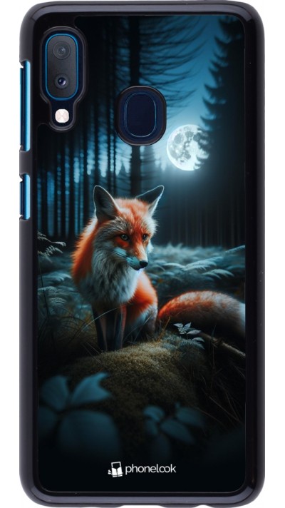 Samsung Galaxy A20e Case Hülle - Fuchs Mond Wald