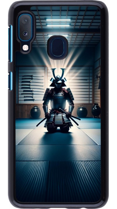 Samsung Galaxy A20e Case Hülle - Samurai im Gebet