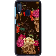 Coque Samsung Galaxy A20e - Skulls and flowers