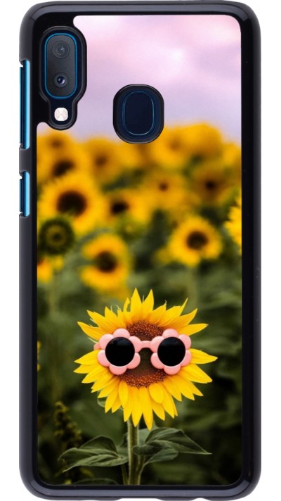 Samsung Galaxy A20e Case Hülle - Sunflower with glasses Spring 2026