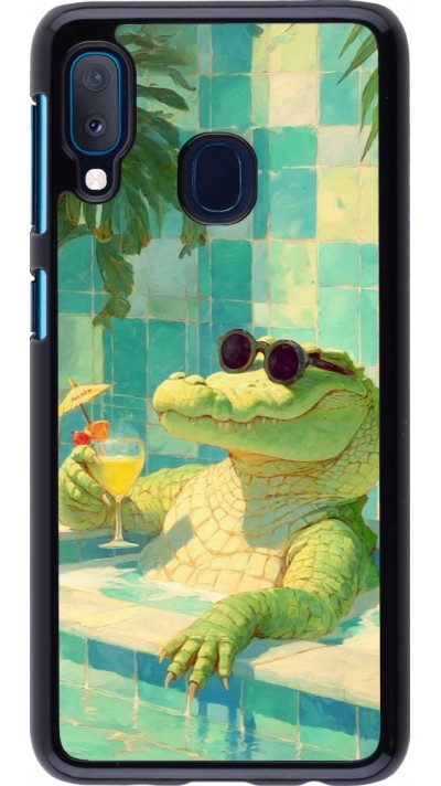 Samsung Galaxy A20e Case Hülle - Crocodile in the swimming pool Summer 2026