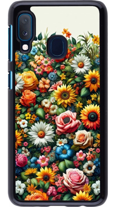 Samsung Galaxy A20e Case Hülle - Sommer Blumenmuster