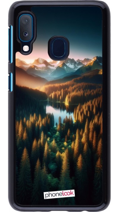Coque Samsung Galaxy A20e - Sunset Forest Lake