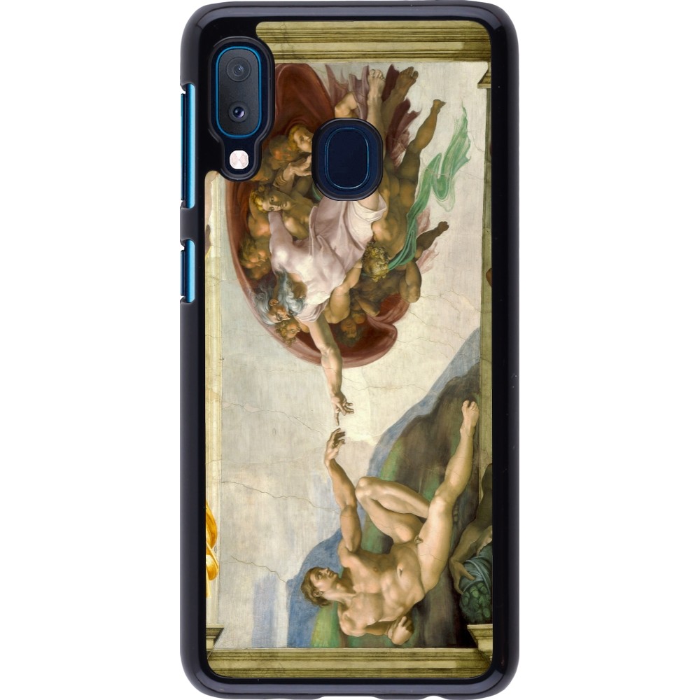 Samsung Galaxy A20e Case Hülle - Kunstbild - Die Erschaffung Adams - Michelangelo