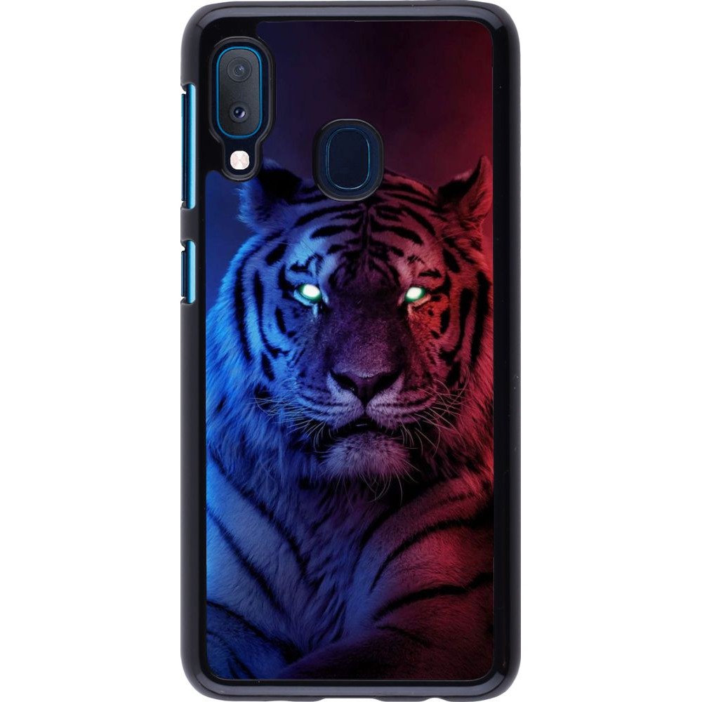 Coque Samsung Galaxy A20e - Tiger Blue Red