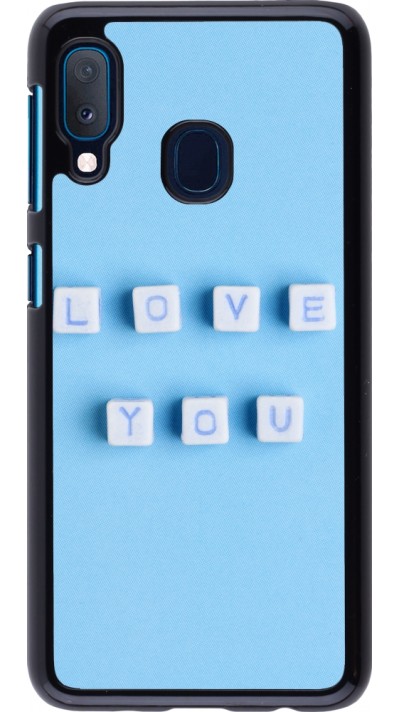 Coque Samsung Galaxy A20e - Valentine 2023 blue love you