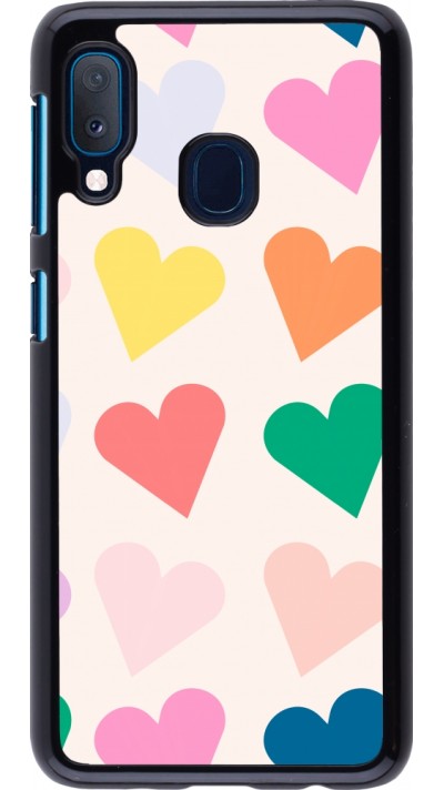 Coque Samsung Galaxy A20e - Valentine 2023 colorful hearts