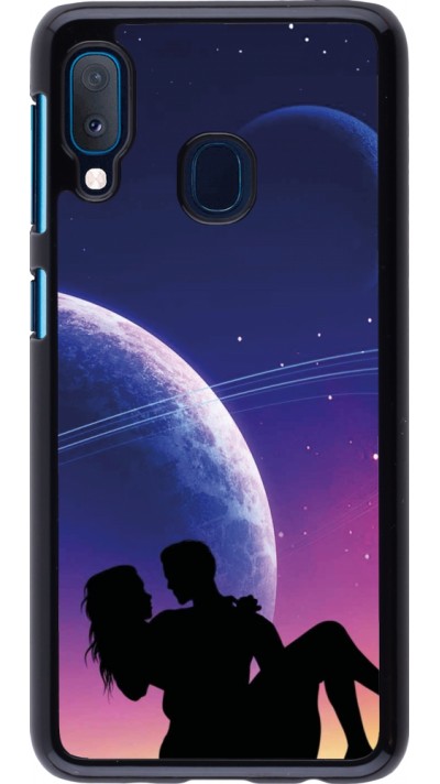 Coque Samsung Galaxy A20e - Valentine 2023 couple love to the moon
